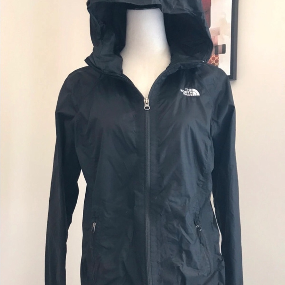 The North Face Women's Black Hooded Rain Shell Jacket